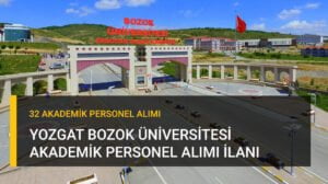 Bozok Üniversitesi Akademik Personel Alımı