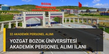 Bozok Üniversitesi Akademik Personel Alımı