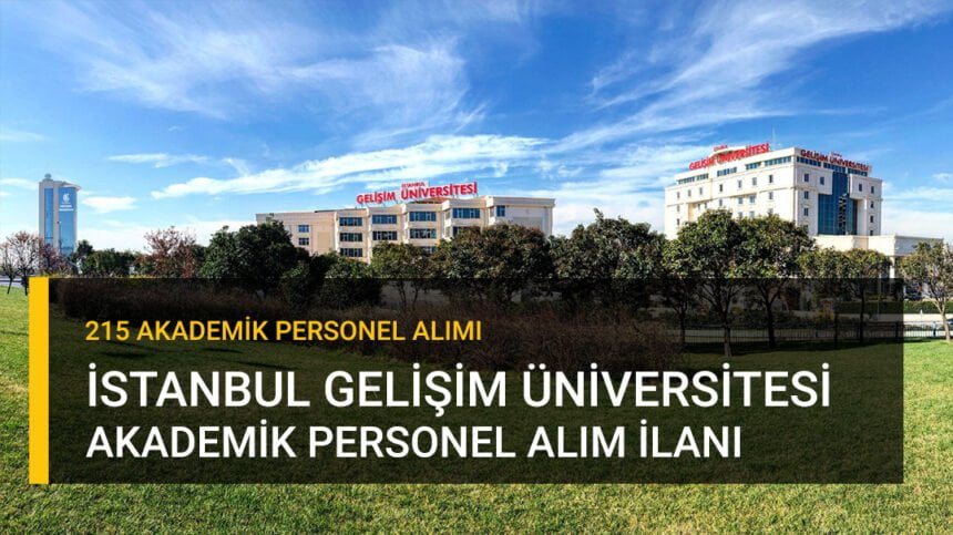 istanbul gelişim üniversitesi akademik personel alım ilanı