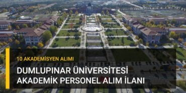 Kütahya Dumlupınar Üniversitesi Akademik Personel Alımı