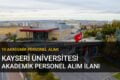 Kayseri Üniversitesi Akademik Personel İlanı