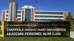 Çanakkale Onsekiz Mart Üniversitesi Akademik Personel Alımı