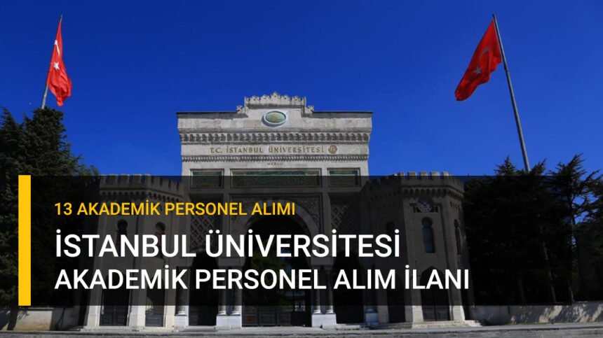 istanbul üniversitesi akademik kadro alımı