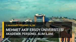 Burdur Mehmet Akif Ersoy Üniversitesi Öğretim Görevlisi İlan