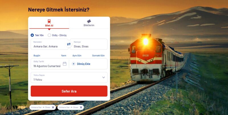 Ankara Sivas Hızlı Tren Bilet Al